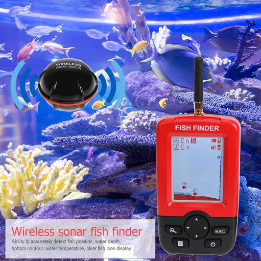 100M Wireless Sonar Sensor Depth Fish Finder Echo Sounder for Lake Sea Saltwater Fishing - Smart Portable Fishfinder
