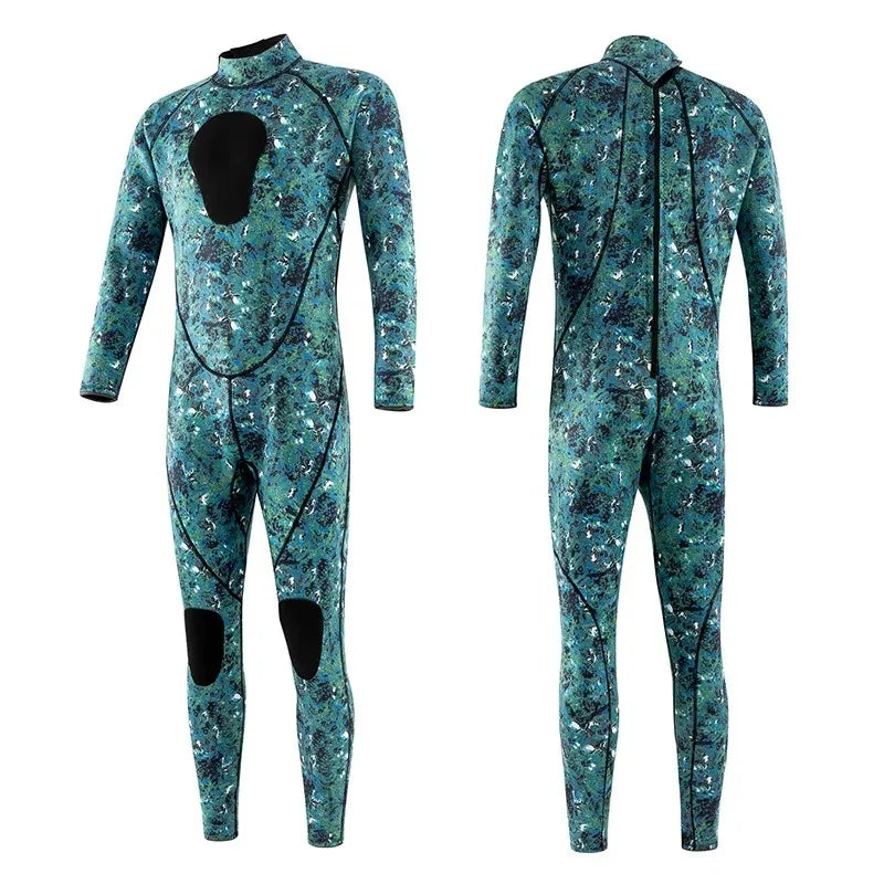 3Mm Spearfishing Wetsuits Neoprene Suits Fishing Diving Surfing Snorkeling Kayaking Camouflage Adult Full Body Thermal Keep Warm