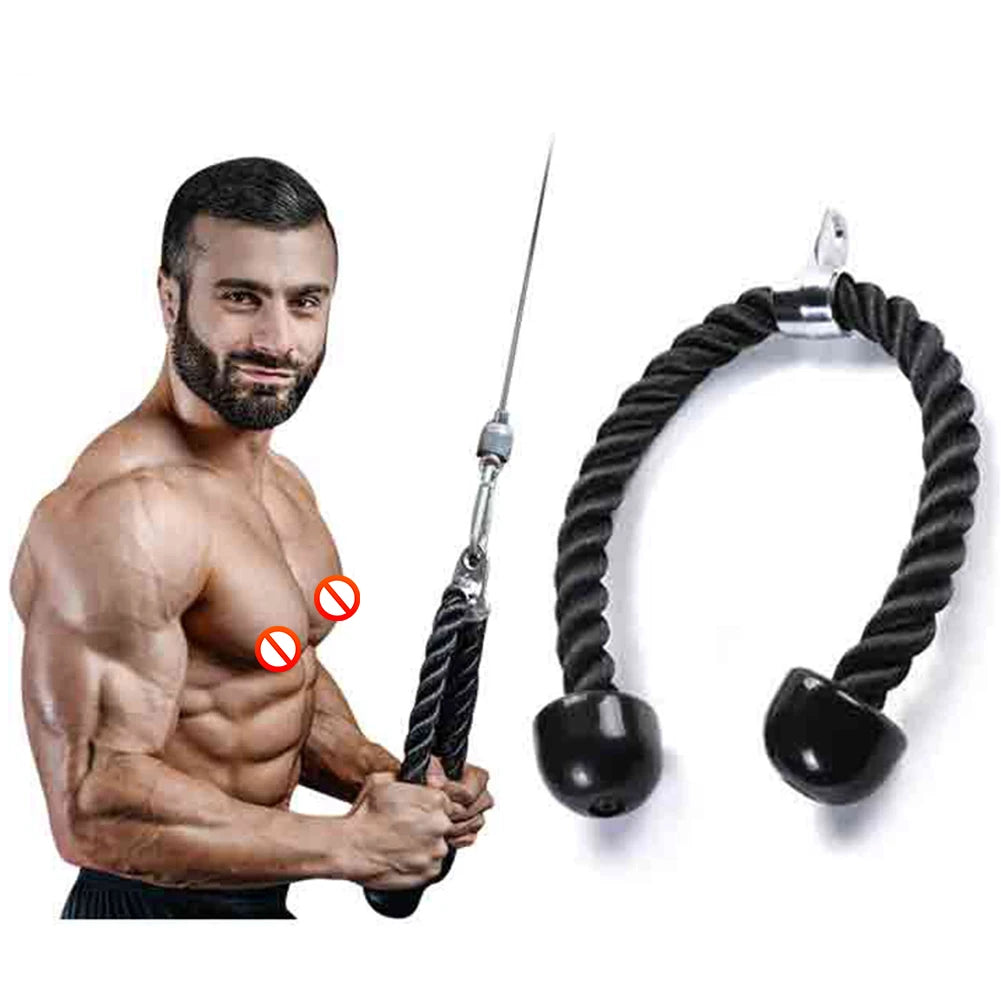 Cable Machine Attachment Multi Workout Rope with Handles Heavy Tricep Rope Abdominal Crunches Rope for Home/Gym Workout Exercise