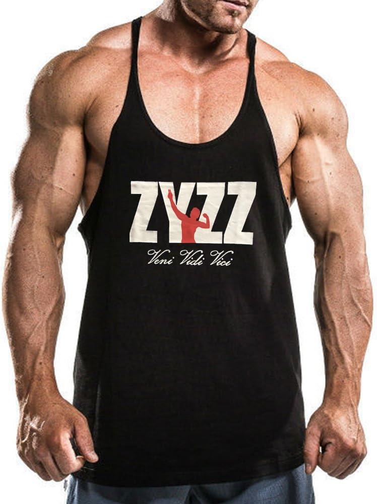 Men'S Stringer Bodybuilding Workout Gym Tank Tops Training Y Back Cotton