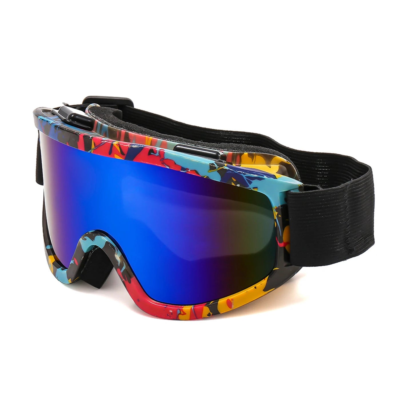 Double Layer Ski Goggles with Colorful Lens Sand-Proof Polarized Ski Goggles Anti-Collision Anti-Glare Lens Goggles for Skiing