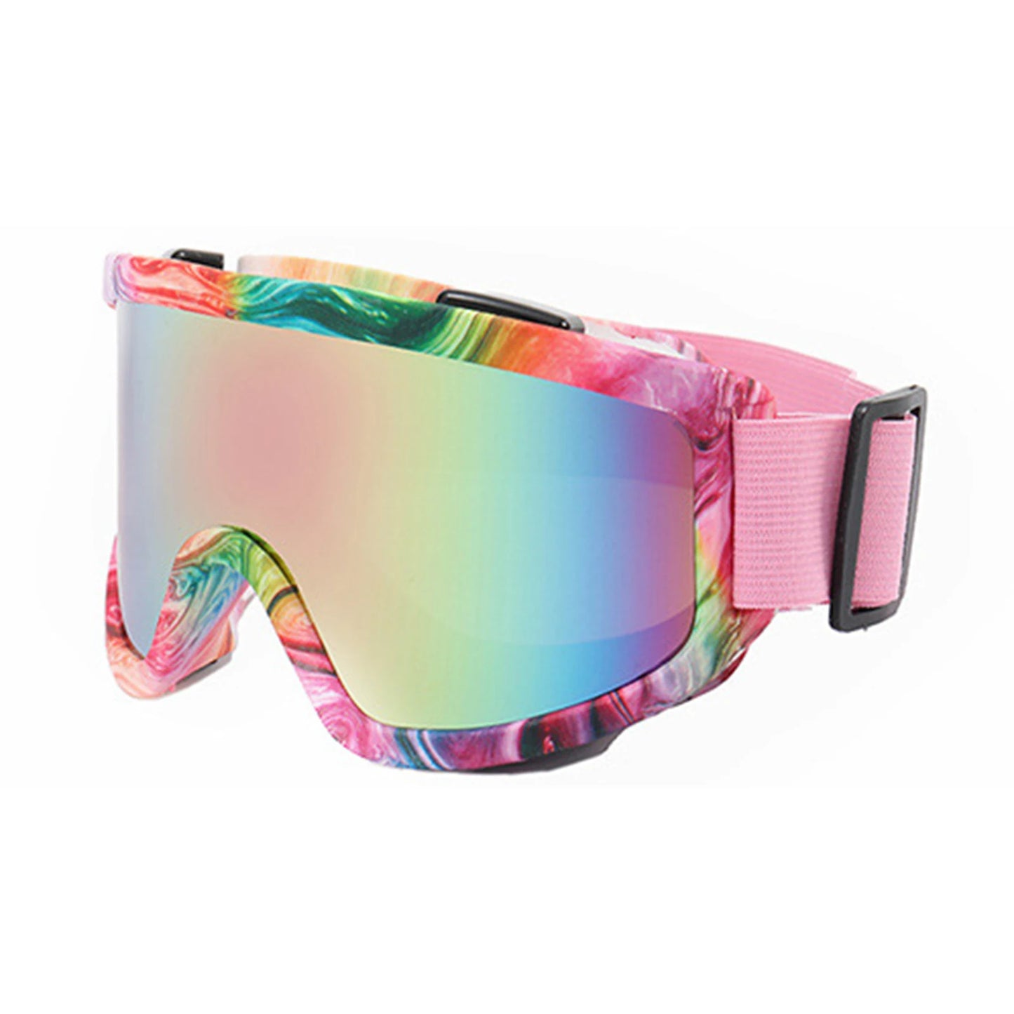 Double Layer Ski Goggles with Colorful Lens Sand-Proof Polarized Ski Goggles Anti-Collision Anti-Glare Lens Goggles for Skiing