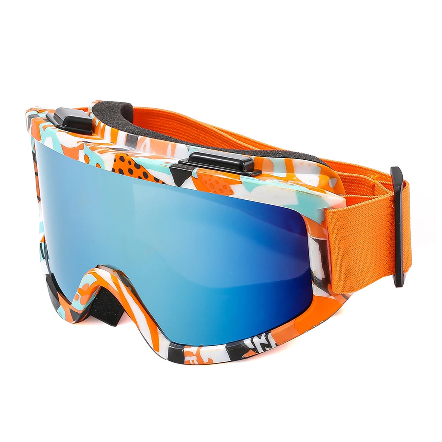Double Layer Ski Goggles with Colorful Lens Sand-Proof Polarized Ski Goggles Anti-Collision Anti-Glare Lens Goggles for Skiing