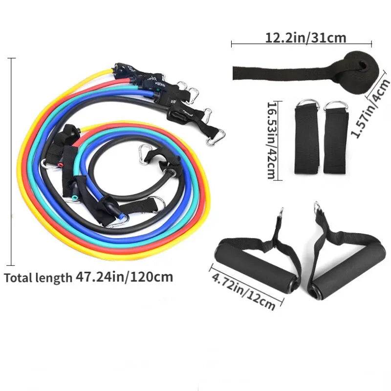11Pcs/Set Resistance Bands