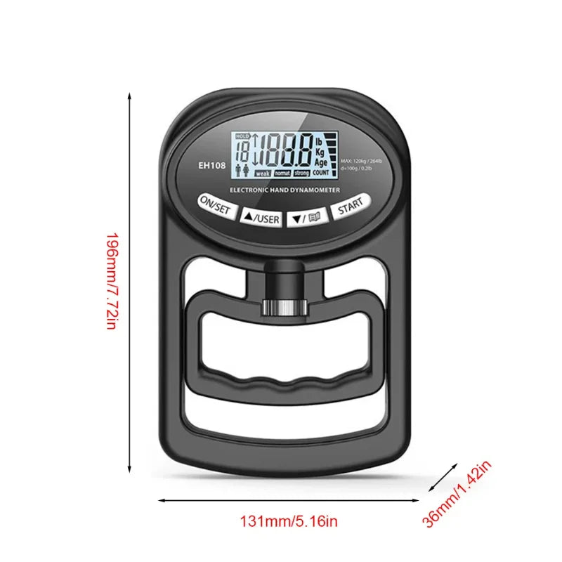 265Lbs/120Kg Grip Strength Meter 