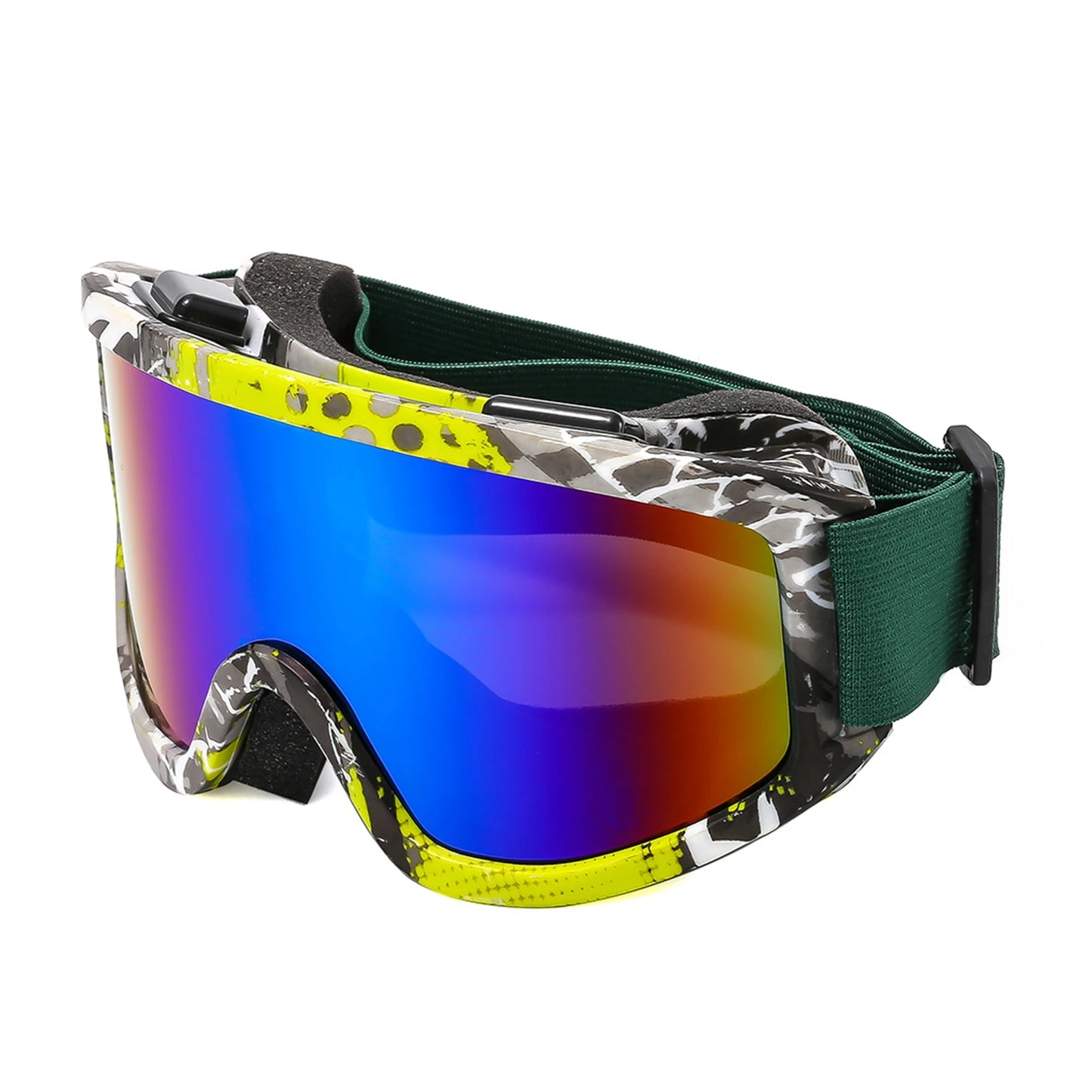 Double Layer Ski Goggles with Colorful Lens Sand-Proof Polarized Ski Goggles Anti-Collision Anti-Glare Lens Goggles for Skiing