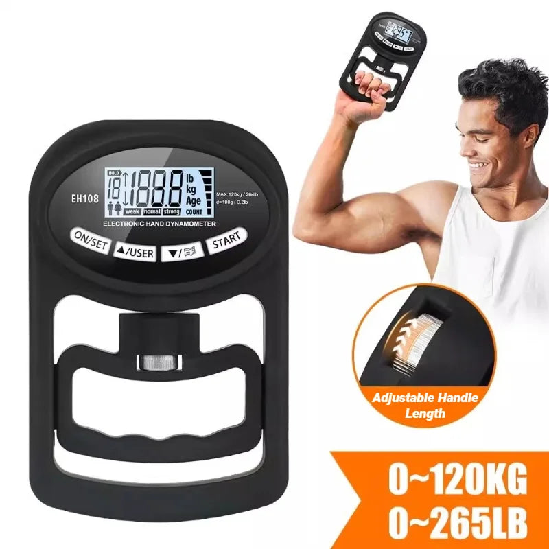 265Lbs/120Kg Grip Strength Meter 
