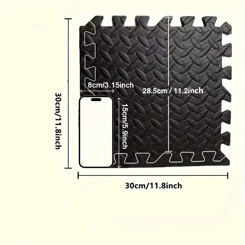 16Pcs Non-Slip Waterproof Fitness Mat