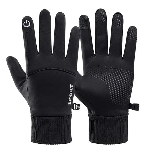 Promotion Winter Warm Full Fingers Waterproof Cycling Outdoor Sports Running Motorcycle Ski Touch Screen Fleece Gloves