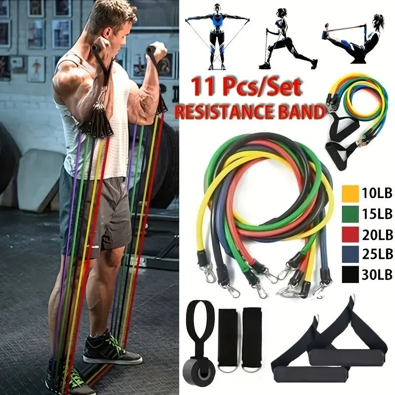11Pcs/Set Resistance Bands