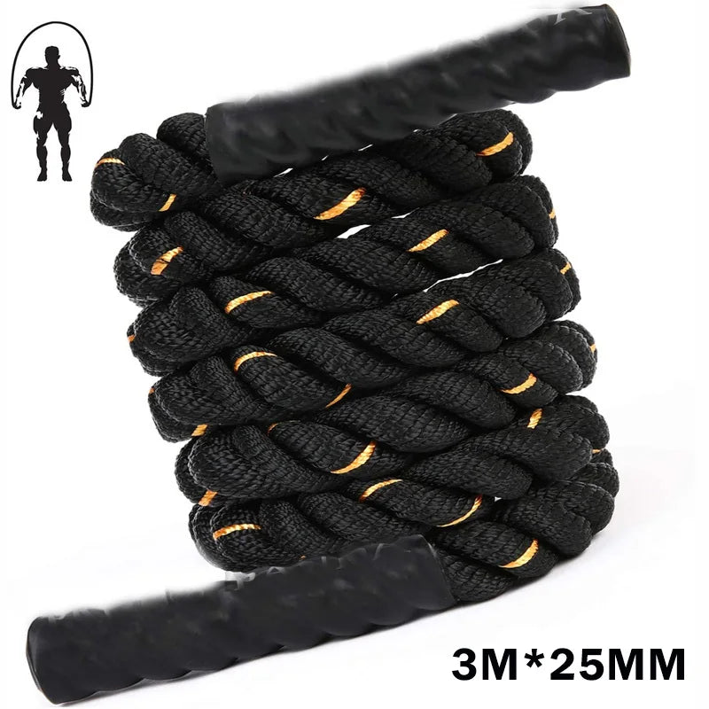 NEW Sports Rope 3M* 25Mm Skipping Heavy Jump Rope Weighted Battle Power Improve Strenght Training Fitness Home Gym Equipment