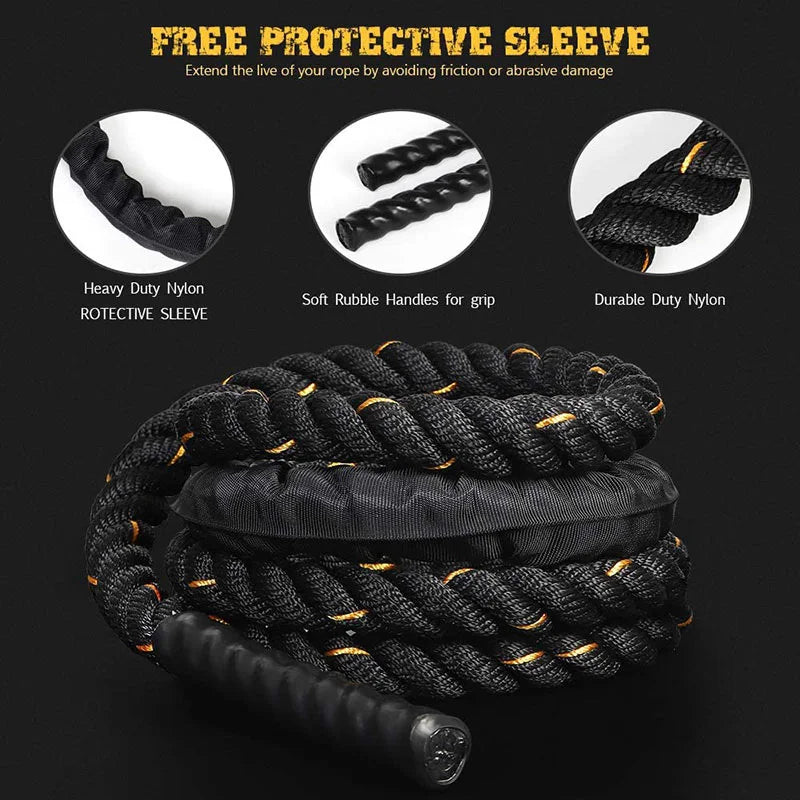 NEW Sports Rope 3M* 25Mm Skipping Heavy Jump Rope Weighted Battle Power Improve Strenght Training Fitness Home Gym Equipment