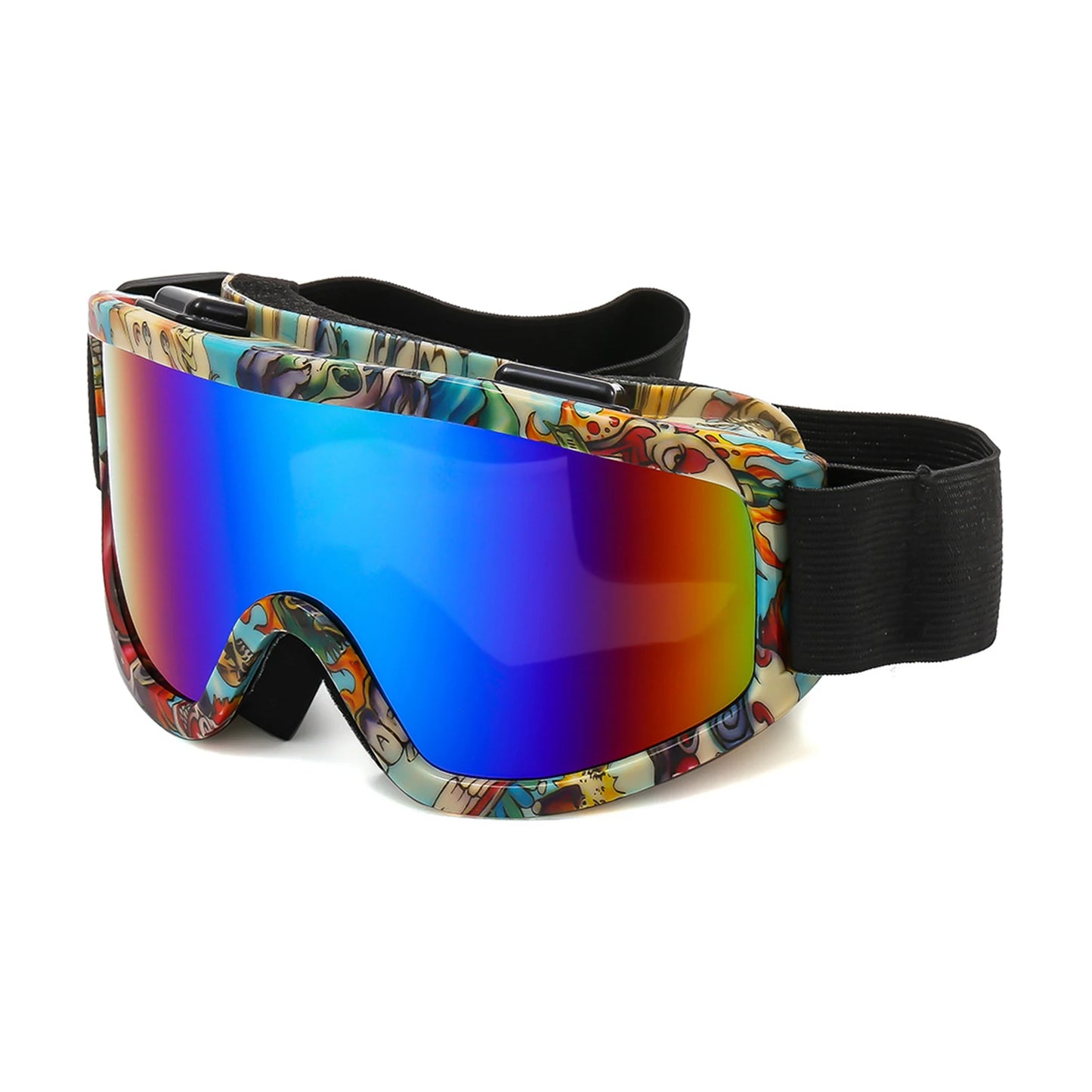 Double Layer Ski Goggles with Colorful Lens Sand-Proof Polarized Ski Goggles Anti-Collision Anti-Glare Lens Goggles for Skiing