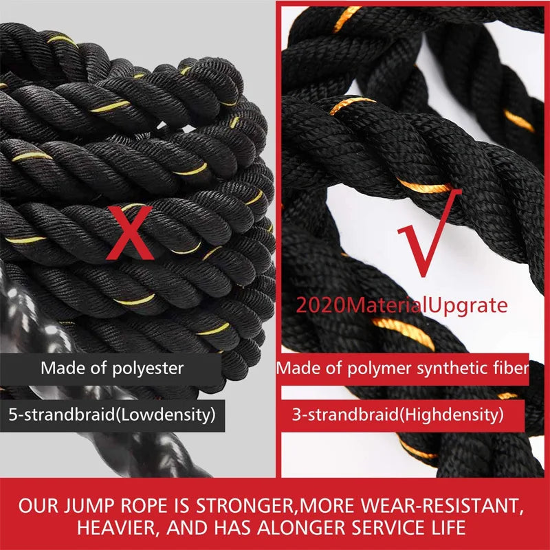 NEW Sports Rope 3M* 25Mm Skipping Heavy Jump Rope Weighted Battle Power Improve Strenght Training Fitness Home Gym Equipment